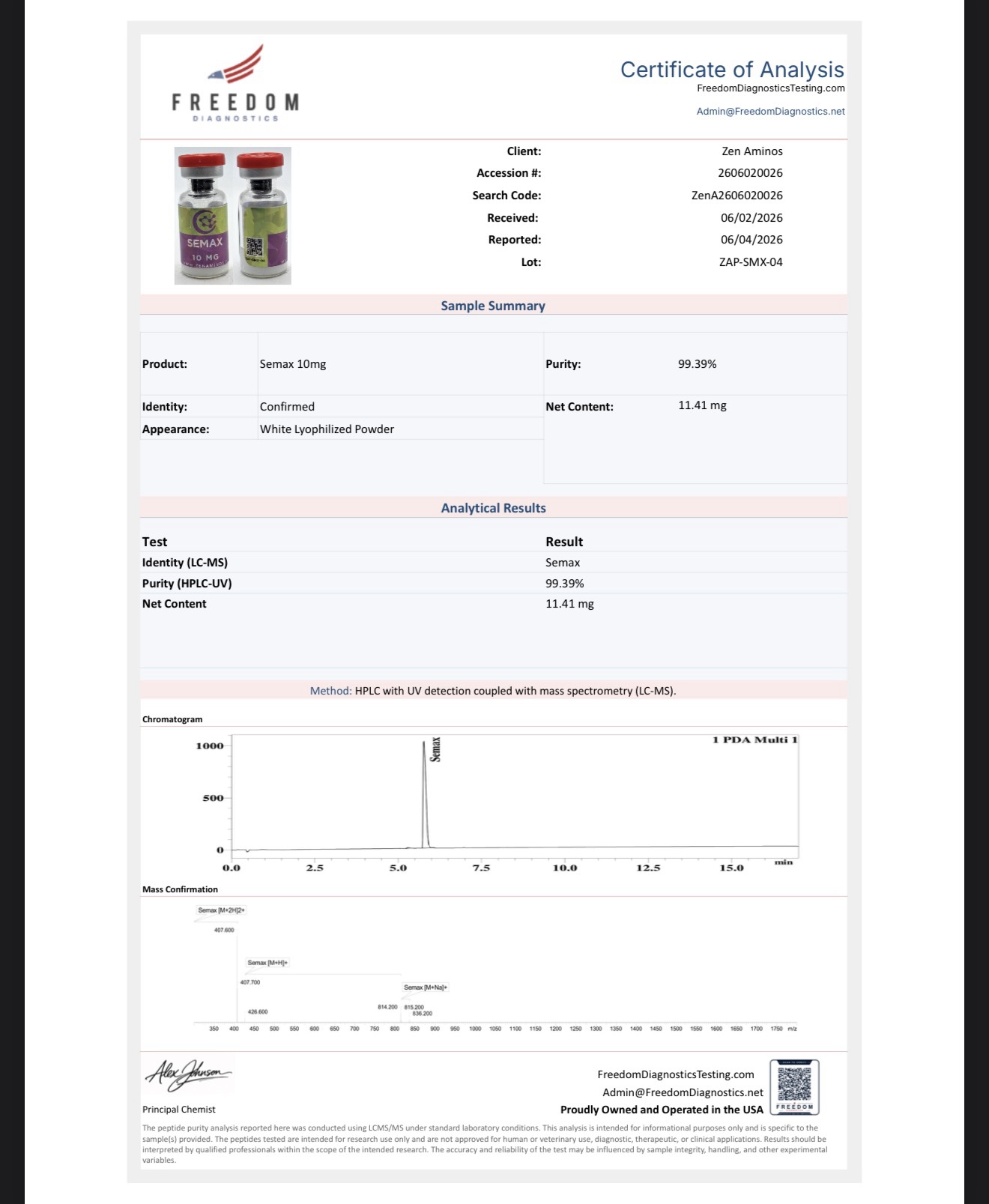 SEMAX 10mg 10ct Research Pack - Image 2